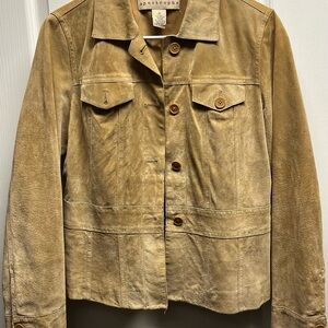 Vintage Apostrophe Tan Suede Women's Jacket